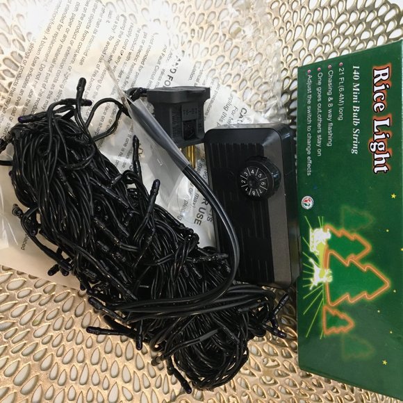 RICE LIGHTS String Purple 140 Count VTG NWT NOS - Picture 2 of 10